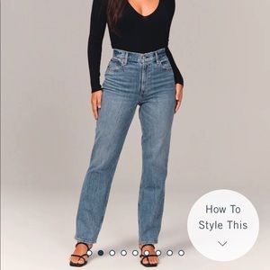 Abercrombie Curve Love 90s Ultra High Rise Straight Jeans